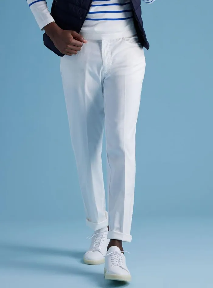 Men Paul Stuart Pants Five Pocket Trouser Cream