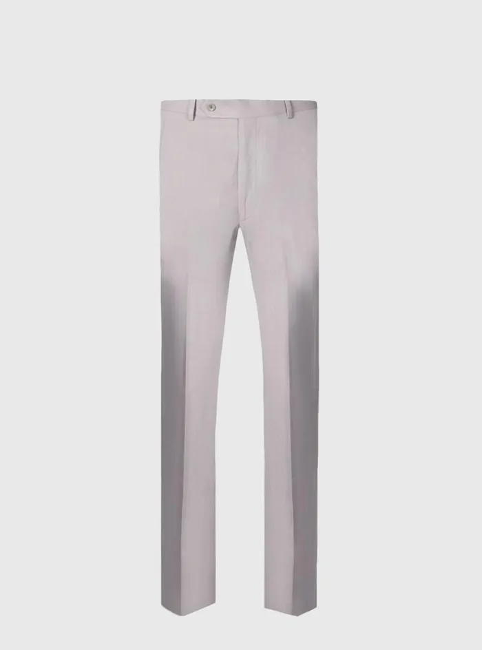 Men Paul Stuart Pants LinenSilk Solid Dress Trouser Grey