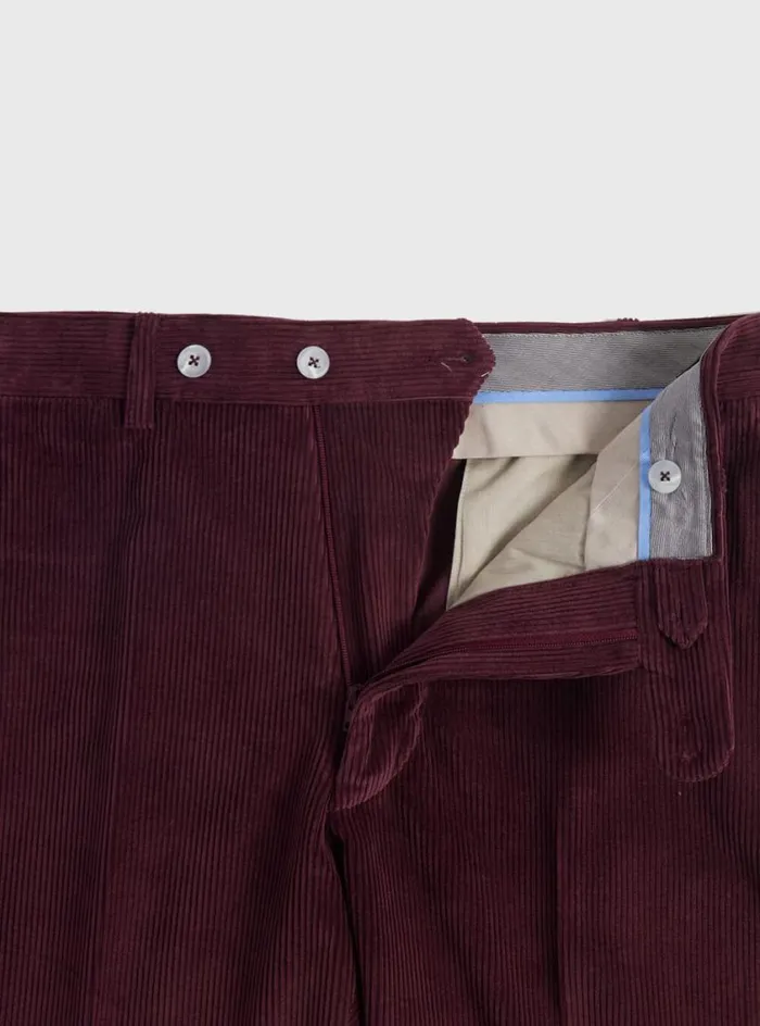 Men Paul Stuart Pants Soft Corduroy Dress Trouser Plum