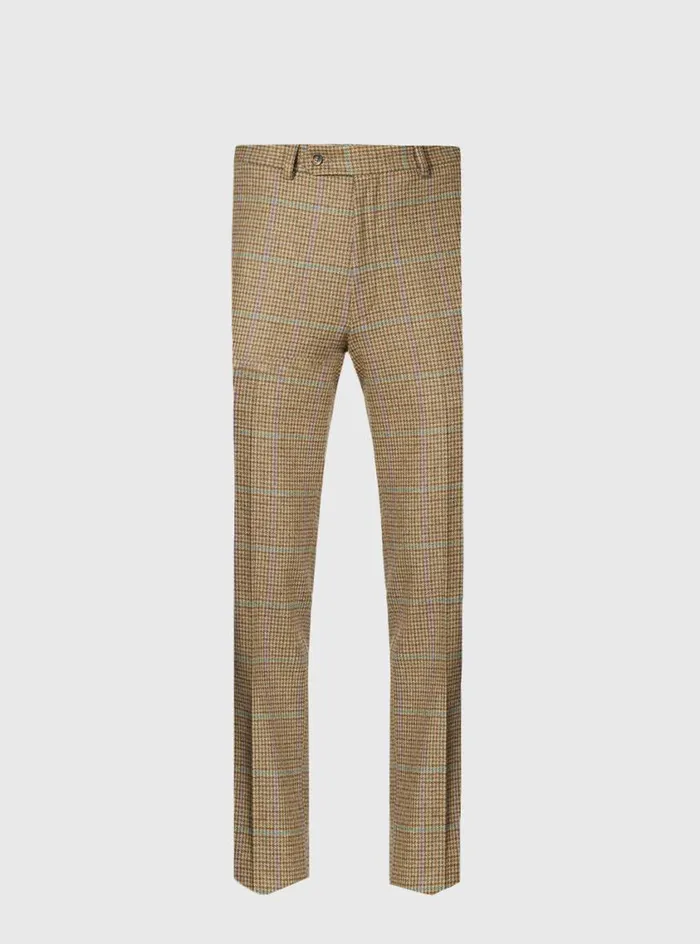 Men Paul Stuart Pants Wool Plaid James Trouser Olive