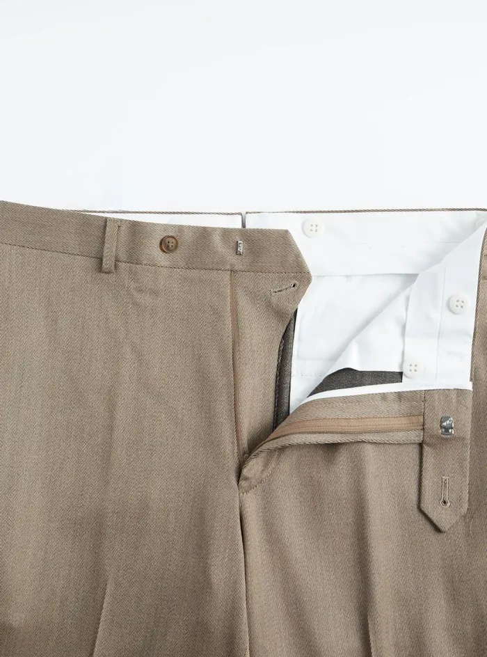 Men Paul Stuart Pants Wool Twill James Dress Trouser Tan