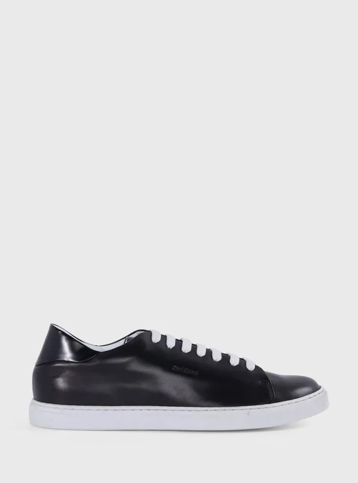 Men Paul Stuart Sneakers Homer Leather Sneaker Black
