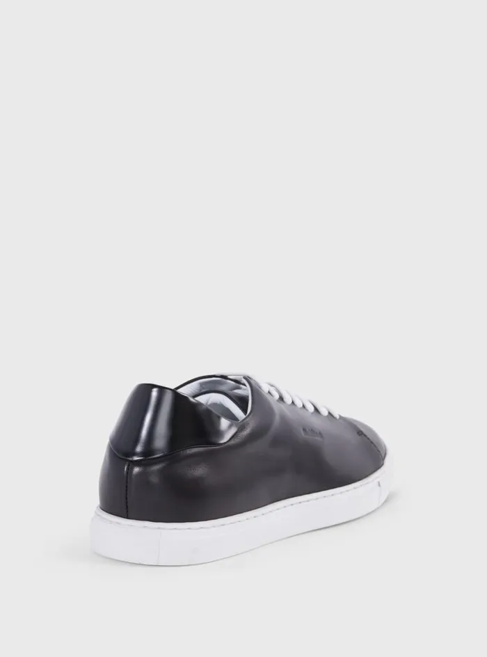 Men Paul Stuart Sneakers Homer Leather Sneaker Black