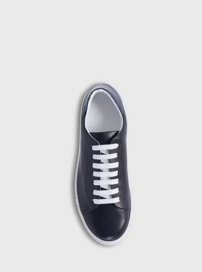 Men Paul Stuart Sneakers Homer Leather Sneaker Black