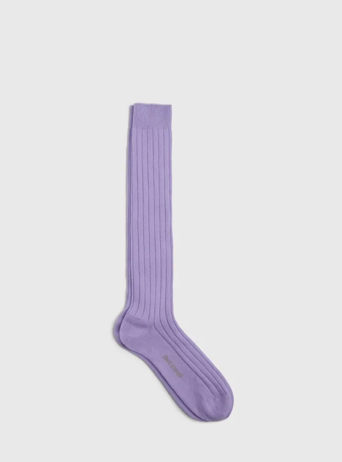Men Paul Stuart Socks Cashmere Ribbed Sock Lilac