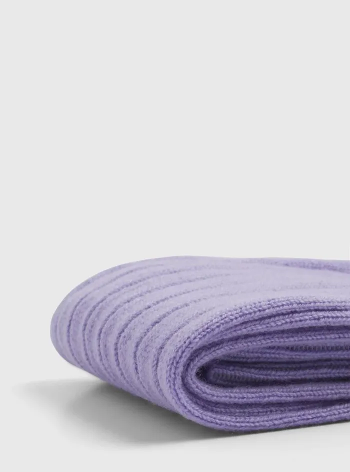 Men Paul Stuart Socks Cashmere Ribbed Sock Lilac