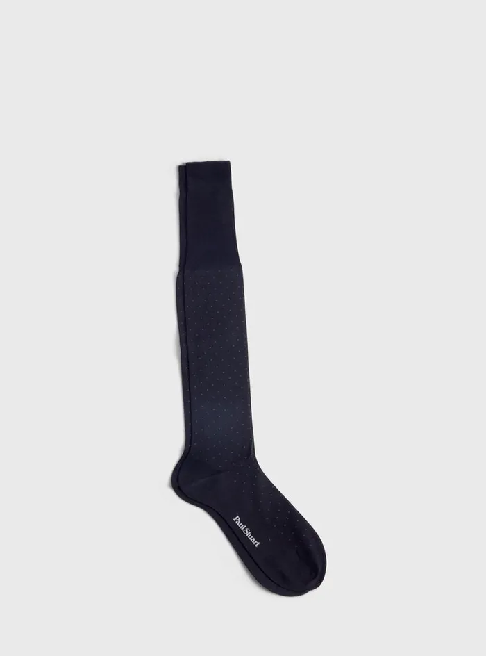 Men Paul Stuart Socks Cotton Birds Eye Sock Black