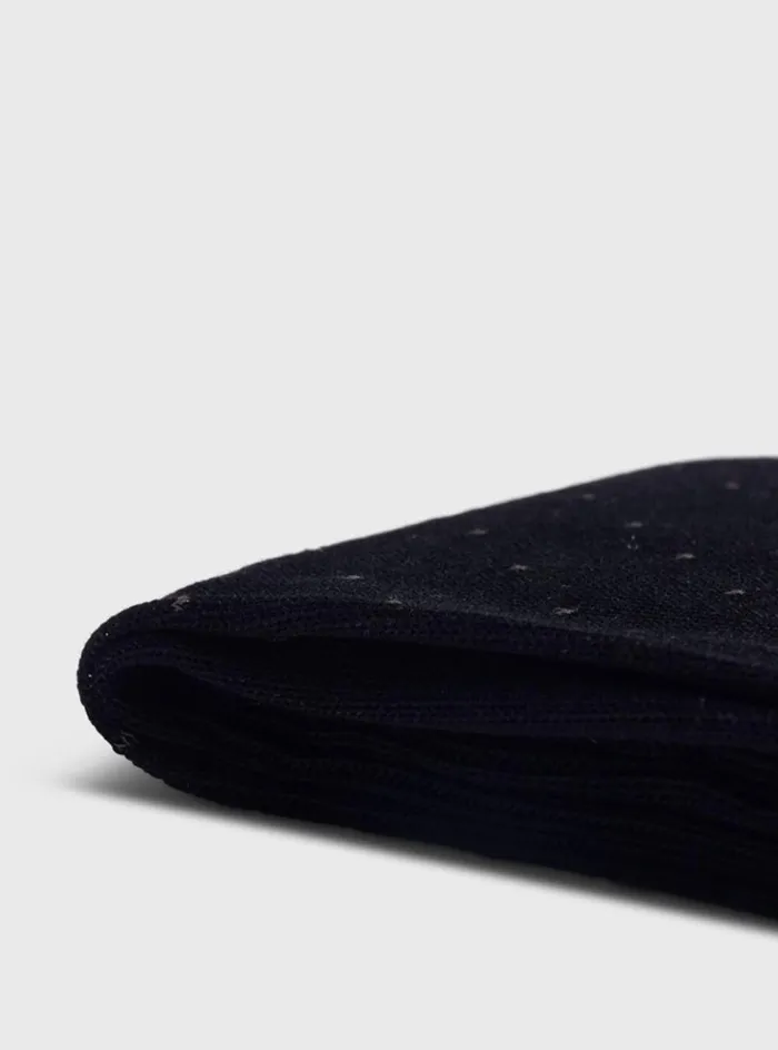 Men Paul Stuart Socks Cotton Birds Eye Sock Black