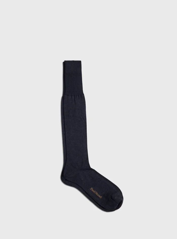 Men Paul Stuart Socks Flat Knit Sock Charcoal
