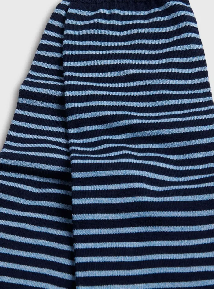 Men Paul Stuart Socks Horizontal Stripe Sock Navy