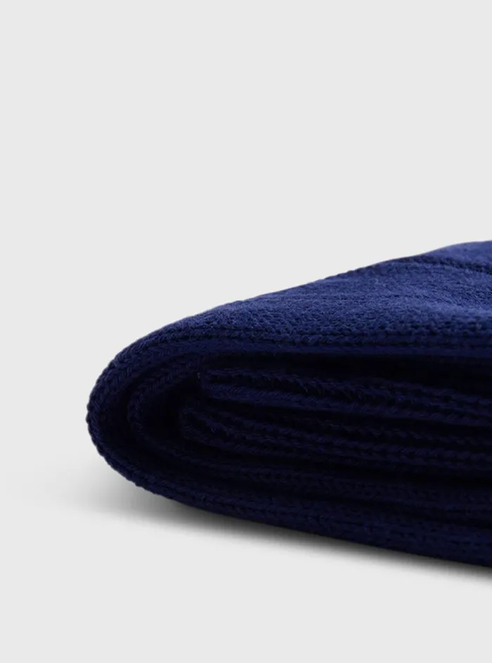 Men Paul Stuart Socks Pima Cotton Wide Rib Sock Dark Blue