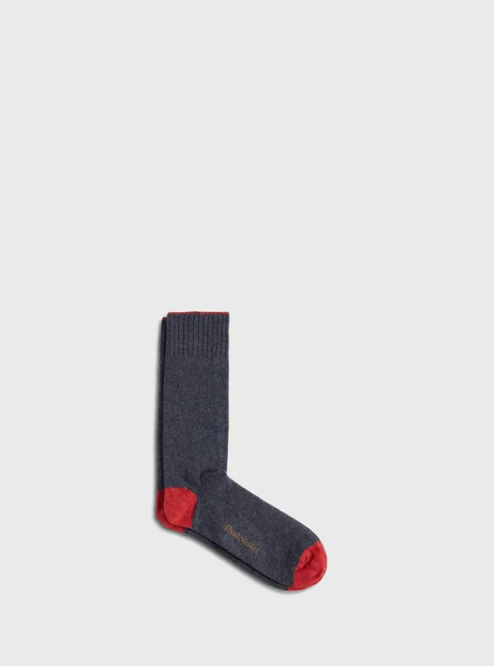 Men Paul Stuart Socks Solid Color Sock Grey