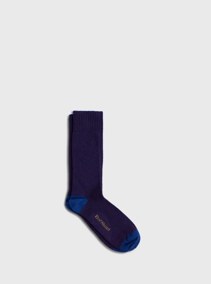 Men Paul Stuart Socks Solid Color Sock Purple