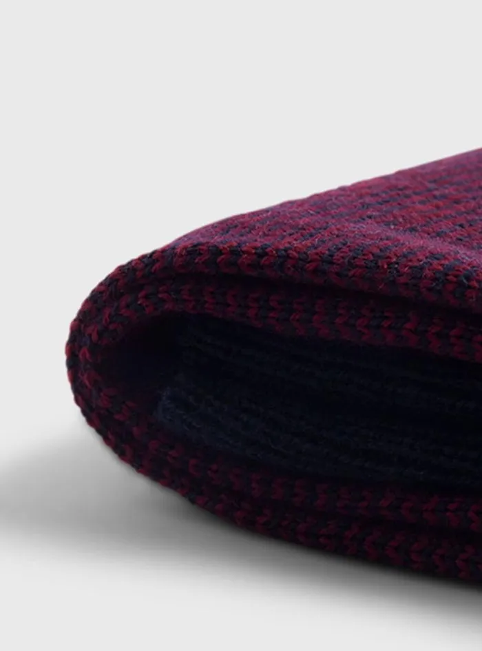 Men Paul Stuart Socks Wool Micro Stripe Sock Red