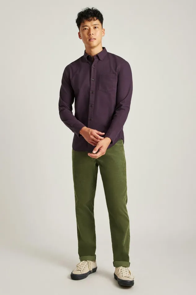 Men Performance Flannel Shirt Berry Houndstooth Bonobos Casual Shirts