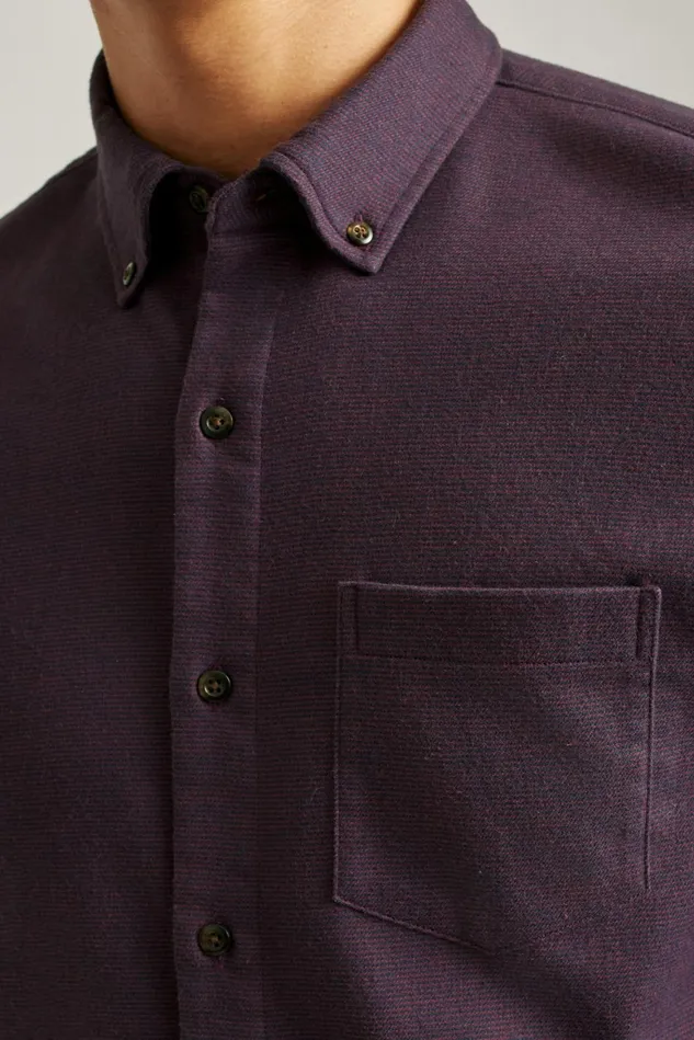 Men Performance Flannel Shirt Berry Houndstooth Bonobos Casual Shirts