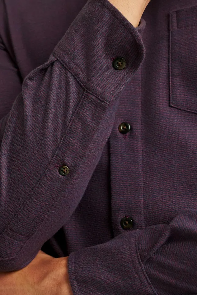 Men Performance Flannel Shirt Berry Houndstooth Bonobos Casual Shirts