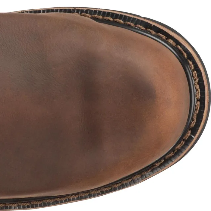 MEN Pulley 10034 Waterproof Comp Toe Brown Justin Boots Work