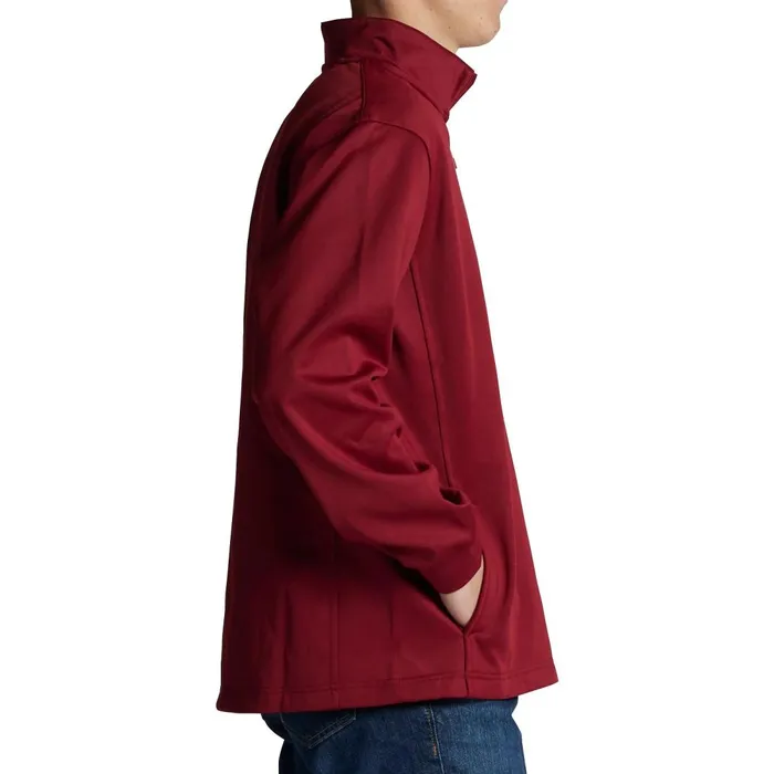 MEN Quarter Zip Fleece Pullover Red Heather Justin Boots Outerwear