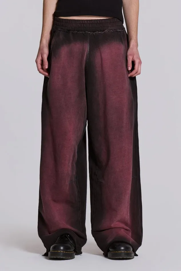 Men Red Fade Monster Joggers Jaded London Joggers and Sweatpants
