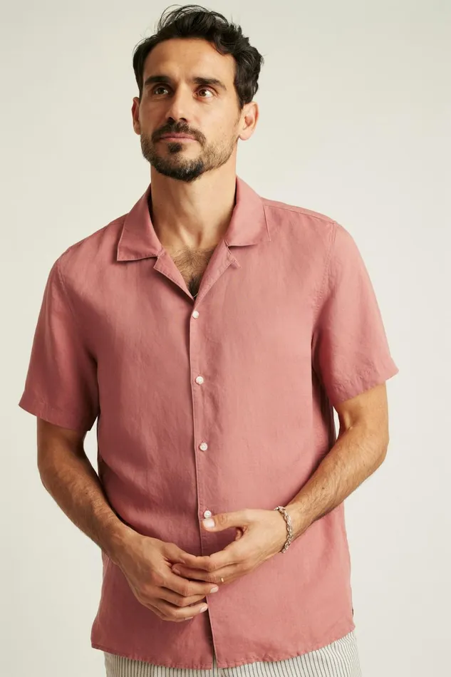 Men Riviera Cabana Shirt Withered Rose Bonobos Casual Shirts