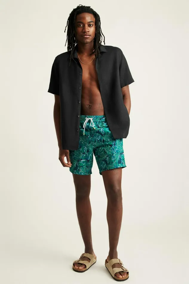 Men Riviera Recycled Swim Trunks Green Prowlers Bonobos Swim Trunks