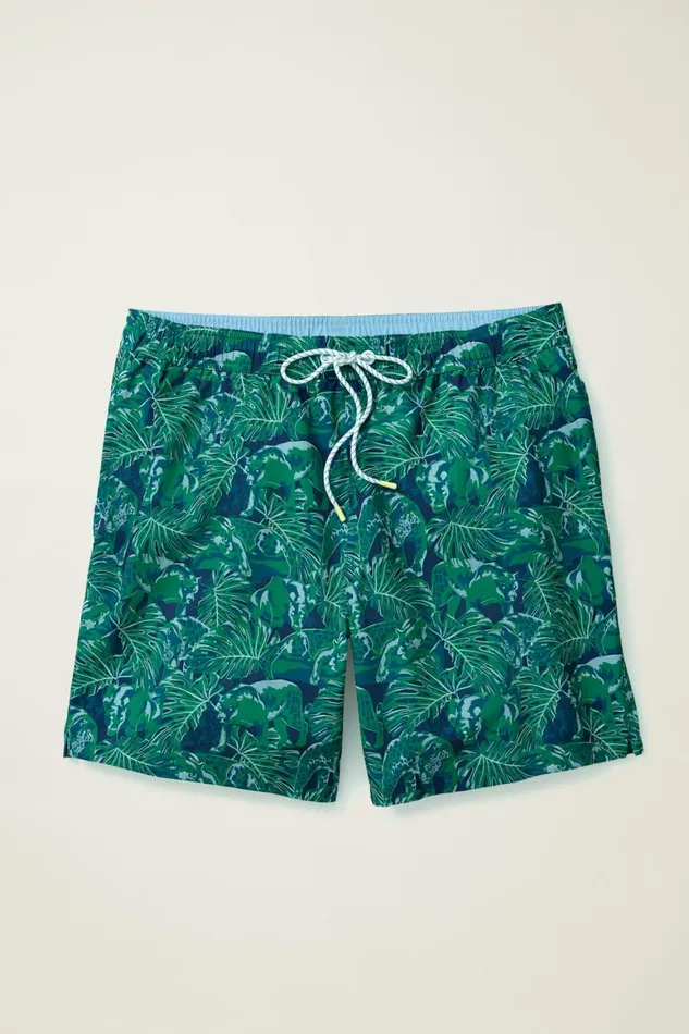 Men Riviera Recycled Swim Trunks Green Prowlers Bonobos Swim Trunks
