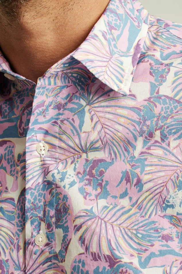 Men Riviera Short Sleeve Shirt Lavender Prowlers Bonobos Casual Shirts