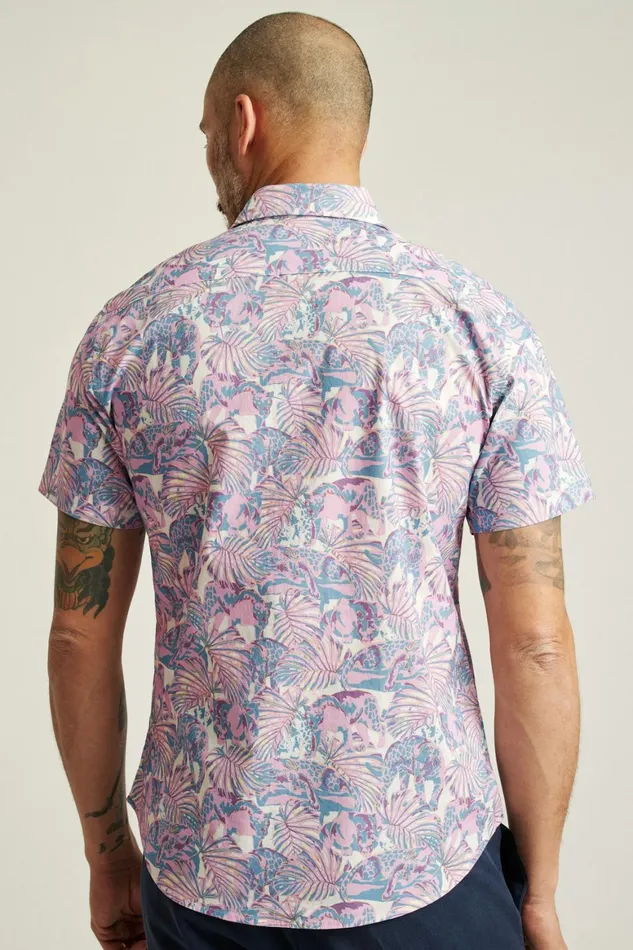 Men Riviera Short Sleeve Shirt Lavender Prowlers Bonobos Casual Shirts