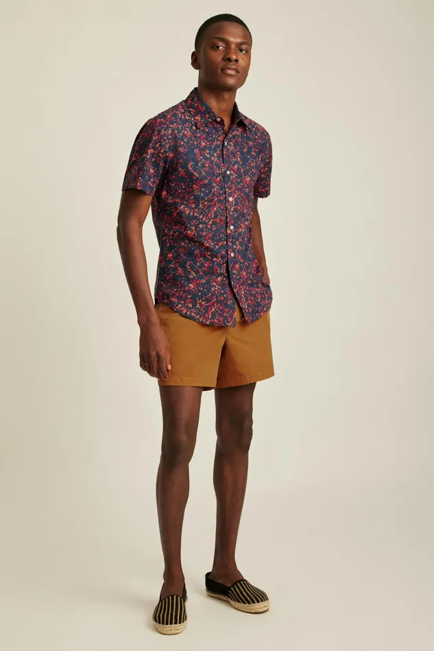 Men Riviera Short Sleeve Shirt Navy Pink Floral Splatter Bonobos Casual Shirts Men Riviera Short Sleeve Shirt Navy Pink Floral Splatter Bonobos Casual Shirts
