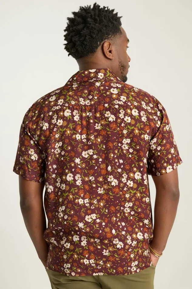 Men Riviera Silk Blend Cabana Shirt Regal Floral Bonobos Casual Shirts