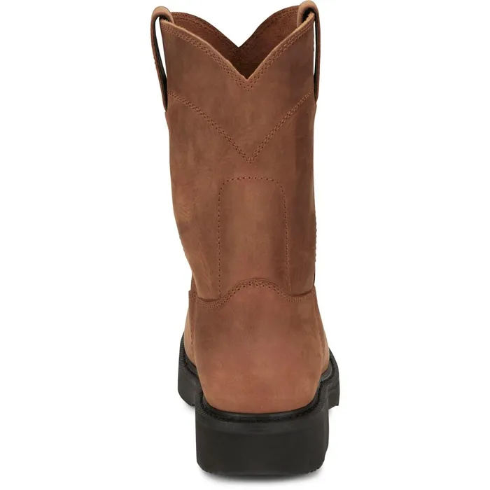 MEN RoundUp 10 Steel Toe Aged Bark Justin Boots Work