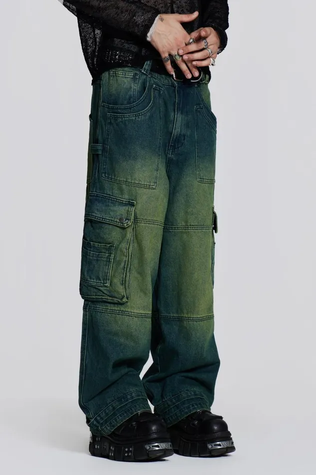 Men Sandblast Monster Cargo Jeans Jaded London Colossus Jeans