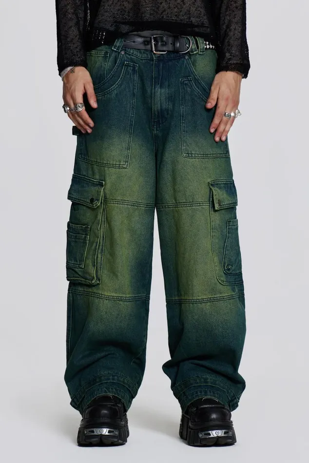 Men Sandblast Monster Cargo Jeans Jaded London Colossus Jeans