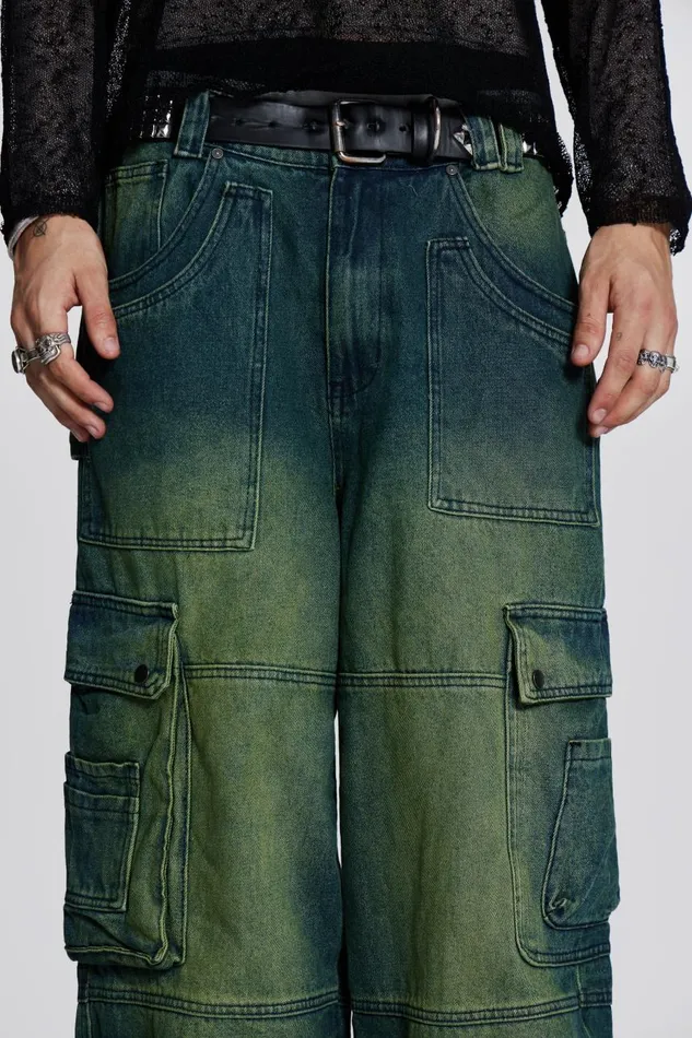 Men Sandblast Monster Cargo Jeans Jaded London Colossus Jeans