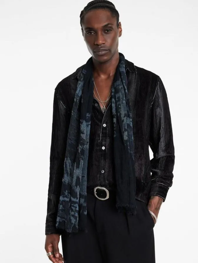 Men Scarves and Ties John Varvatos RENO SCARF Carbon