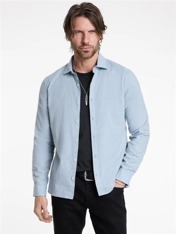 Men Shirts John Varvatos ROSEDALE SHIRT Blue Mist