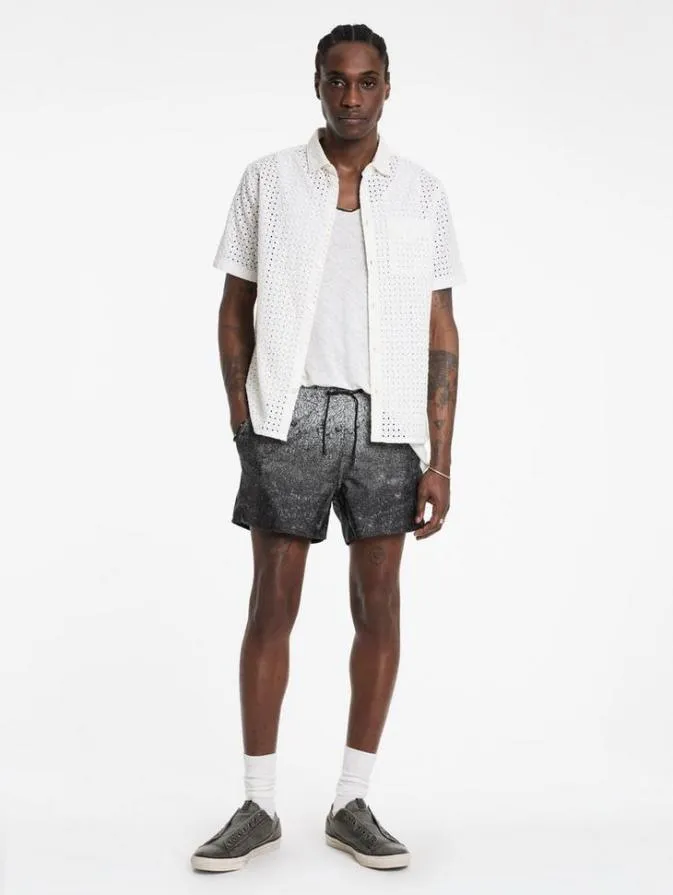 Men Shorts And Swimwear John Varvatos MAUI SWIM SHORT Dk Steel Htr