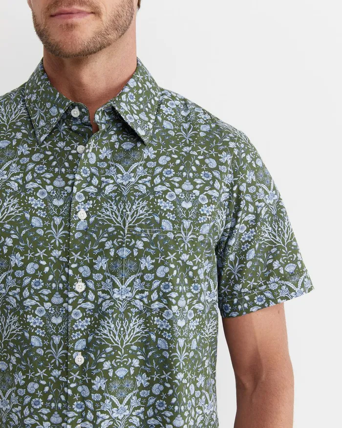 Men Sportscraft Shirts Lex Short Sleeve Liberty Shirt Khaki