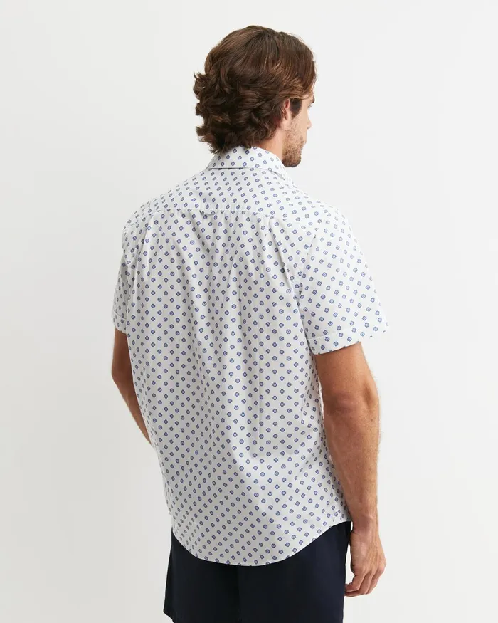 Men Sportscraft Shirts Parker Short Sleeve Shirt Whitemulti