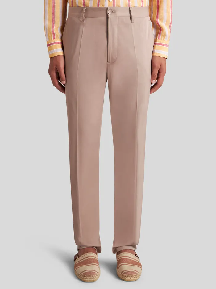 Men Stretch Cotton Trousers Etro Trousers