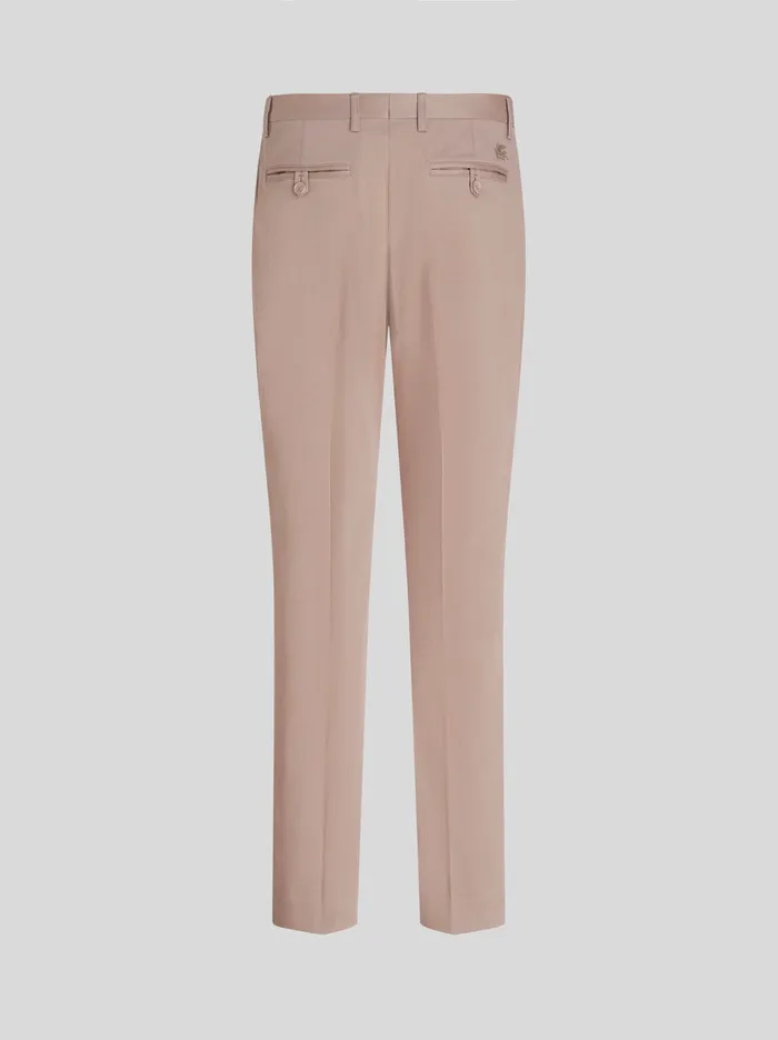 Men Stretch Cotton Trousers Etro Trousers