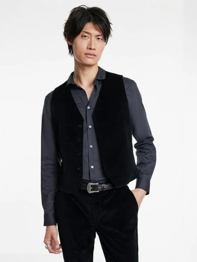Men Suit Jackets John Varvatos LOWA VEST Black