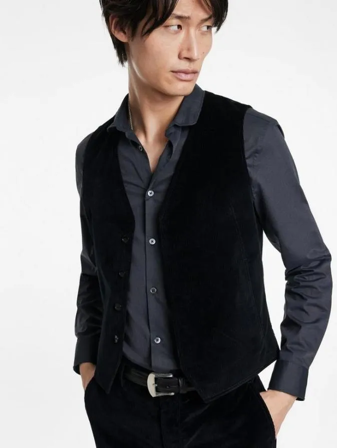 Men Suit Jackets John Varvatos LOWA VEST Black