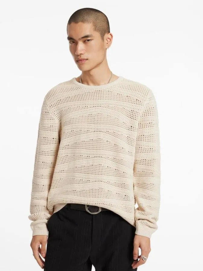 Men Sweaters John Varvatos BERTRAND CREWNECK SWEATER Grey