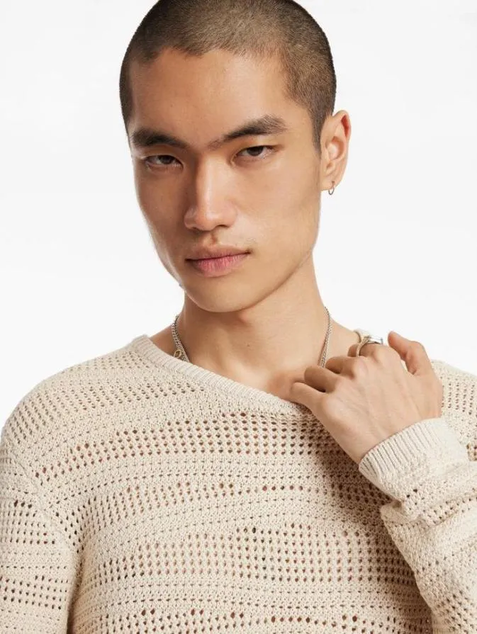 Men Sweaters John Varvatos BERTRAND CREWNECK SWEATER Grey