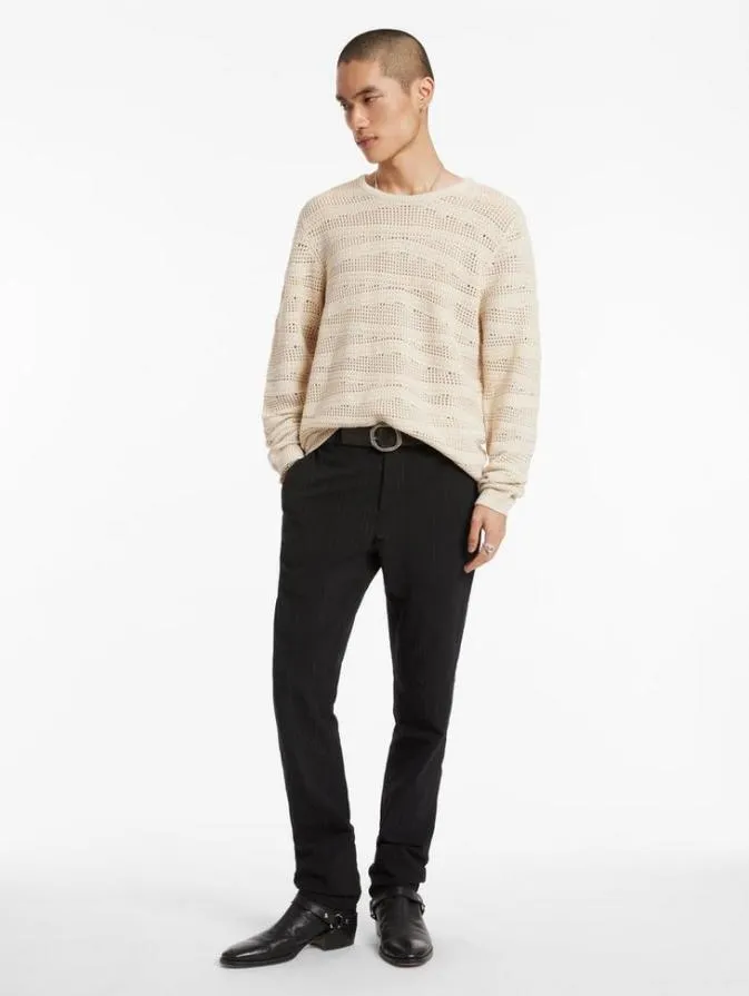 Men Sweaters John Varvatos BERTRAND CREWNECK SWEATER Grey
