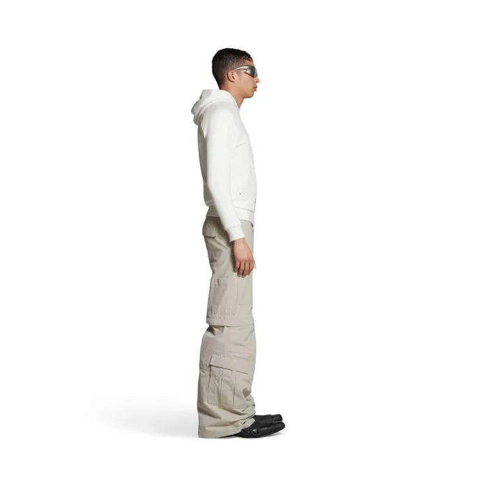 Men Sweatshirts and Hoodies Balenciaga Unity Sports Icon Zipup Hoodie Medium Fit In White