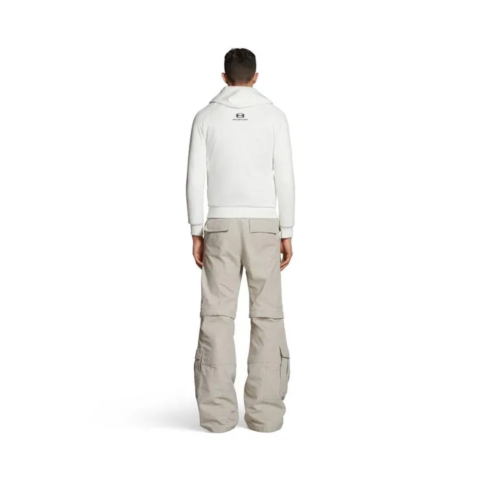 Men Sweatshirts and Hoodies Balenciaga Unity Sports Icon Zipup Hoodie Medium Fit In White