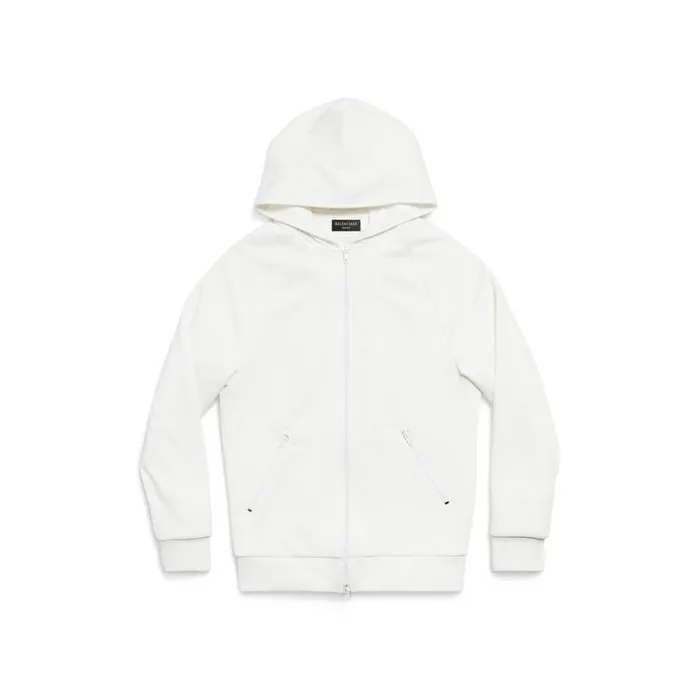 Men Sweatshirts and Hoodies Balenciaga Unity Sports Icon Zipup Hoodie Medium Fit In White